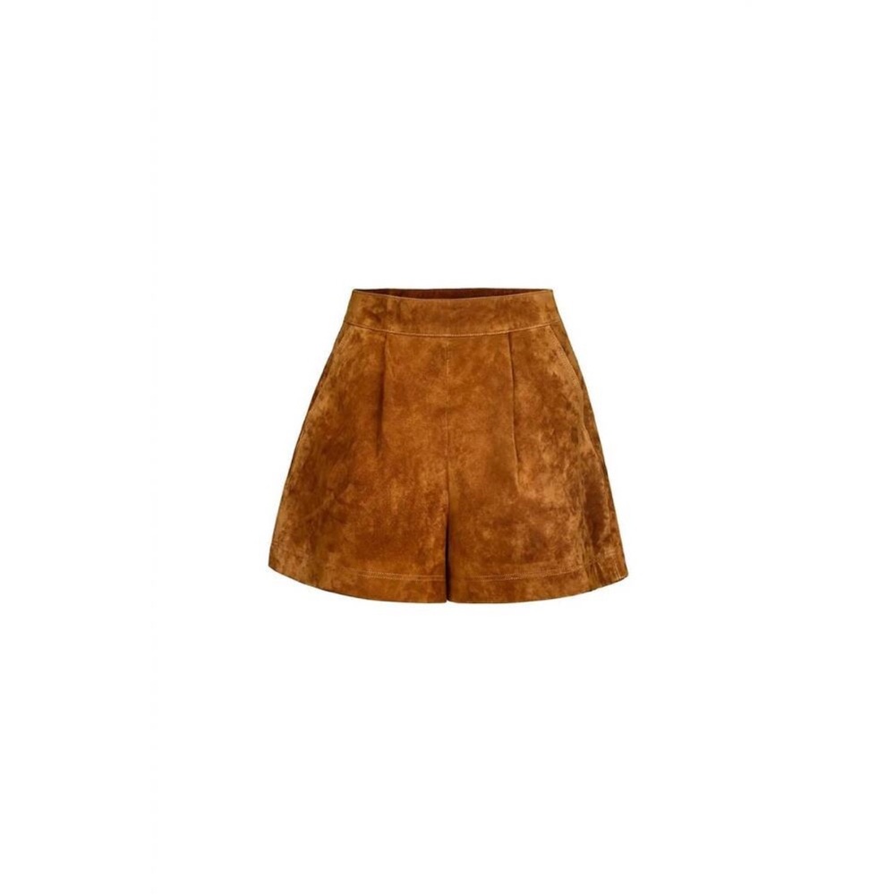 Hunter Bell Ashton Suede Shorts in Nutmeg Size 4.